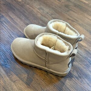 Cozy Bear Paw Shearling Ankle Boots